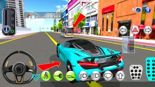 Police Car VS Big Green Car Top Speed Test  3D Driving Class  3D Racing Zone [upl. by Ierdna]