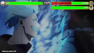 Gojo vs Jogo and Hanami Choso WITH HEALTHBARS  Jujutsu Kaisen Season 2 [upl. by Lannie]