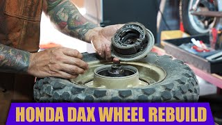 Honda Minitrail Dax50 WHEEL REBUILD howto [upl. by Lareneg]