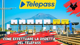 Come effettuare la disdetta del Telepass 2024 [upl. by Eedeed]