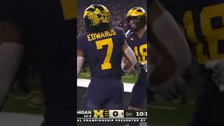 DONOVAN EDWARDS FIRST TWO CARRIES OF THE NATTY WERE MEMORABLE🔥 nationalchampionship michigan [upl. by Tod60]