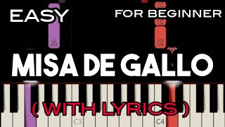 MISA DE GALLO  LYRICS   IVY VIIOLAN  SLOW amp EASY PIANO [upl. by Moore642]