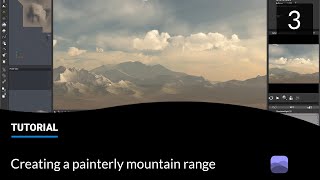 Creating a painterly mountain range in VUE part 3 [upl. by Enia]