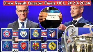 Predictions Draw Results Quarter Finals UEFA Champions League Season 20232024 [upl. by Atat]