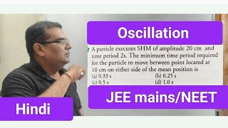 A particle executes SHM of amplitude 20 cm and time period 2s The minimum time period required for [upl. by Crofton]