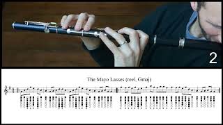 Tuto Irish Flute  The Mayo Lasses Reel Gmaj [upl. by Atiluap]