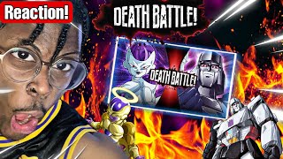 Mane WHAT Frieza VS Megatron Dragon Ball VS Transformers Death Battle REACTION [upl. by Monetta]