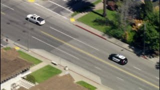 Alhambra police pursue a stolen white pickup truck in southwest San Gabriel Valley [upl. by Archangel618]