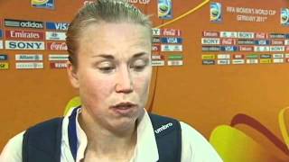 VM 2011 Sara Larsson utsedd till matchens spelare [upl. by Blas]