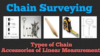 Accessories of linear Measurement Types of Chain in surveying Types of tapes  Ranging Rod  Arrow [upl. by Rudyard]