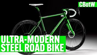 This ULTRAMODERN STEEL ROAD BIKE has no visible cables [upl. by Tallbot50]