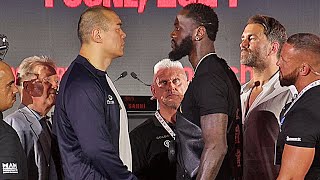 Zhilei Zhang amp Deontay Wilder INTENSE FACE OFF after HEATED 5 vs 5 press conference [upl. by Aivatan781]