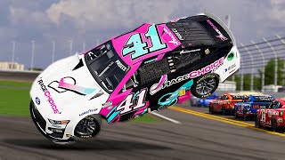 Realistic NASCAR Crashes 2  BeamNG Drive [upl. by Nikolaos640]