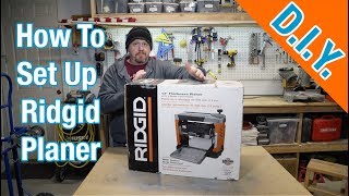 Ridgid Planer Model R4331  Set Up And Review [upl. by Avitzur]