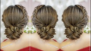 Easy Hair Gorgeous Wedding Hairstyles Updo Messy Curl braids tutorial hairdo bride [upl. by Irab]