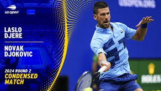 Laslo Djere vs Novak Djokovic Condensed Match  2024 US Open Round 2 [upl. by Reinaldos]