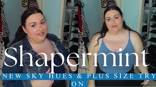 SHAPERMINT Plus Size Try On  New Sky Hues  PLUS SIZE SHAPEWEAR FOR VACAY IN THE GREEK ISLANDS [upl. by Ennove386]