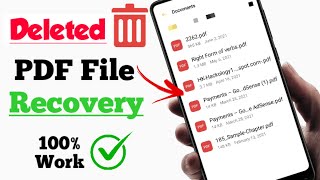 How to Recover Deleted PDF Files on Android 2024  Deleted PDF Files Recovery [upl. by Yoko]