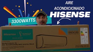 Aire Acondicionado en Negro Hisense 3300watts Frio Calor Inverter Unboxing y Review en español [upl. by Ahdar]