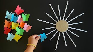 Beautiful Paper Butterfly Wall Hanging  Paper craft For Home Decoration  Easy Wall Decor  DIY [upl. by Annaegroeg215]