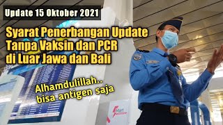 Syarat Penerbangan Update 15 Oktober 2021 masa PPKM  Tanpa PCR di luar Jawa Bali [upl. by Witha]