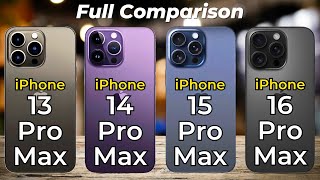 iPhone 16 Pro Max vs iPhone 15 Pro Max vs iPhone 14 Pro Max vs iPhone 13 Pro Max 🔥Specs Comparison [upl. by Tedie]