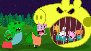 Zombie Apocalypse Police Save Peppa Pig Family From Zombie🧟‍♀️  Funny Peppa Animation [upl. by Nosreffej121]