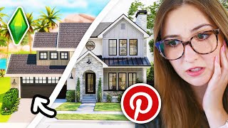 i tried building a pinterest house in the sims 4 [upl. by Sikras638]