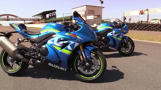 Suzuki GSXR1000 vs GSXR1000R Track Test [upl. by Mercer606]