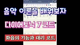 음악이론 Lesson 12 메이져 스케일에서의 7화음  Diatonic 7th Chords  Training for Music Theory 7th Chords [upl. by Ahtanoj701]