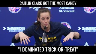 Caitlin Clark Had To Dominate Trick Or Treat caitlinclark [upl. by Ahsimac]