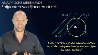 Snijpunten van lijnen en cirkels  Analytische meetkunde havovwo B  WiskundeAcademie [upl. by Llerret942]