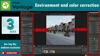 4 شرح Environment و Color Correction في برنامج Vantage vantage 3drendering 3dsmax animation [upl. by Gabriela347]