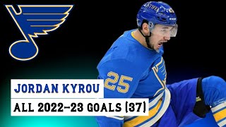 Jordan Kyrou 25 All 37 Goals of the 202223 NHL Season [upl. by Nnaarual751]