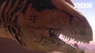 A deadly Allosaurus ambushes its prey  Planet Dinosaur  BBC [upl. by Filippo]