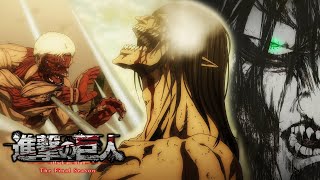 Eren amp Zeke VS Reiner Porco amp Pieck Pelea Completa SUB ESP CC  SnK Final Season Part 2 1080p [upl. by Melodee]