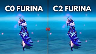 IS C2 Furina worth to pull  C0 vs C2 Furina   Genshin Impact [upl. by Notlek]