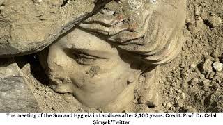 Statue Head of Hygieia the Greek Goddess of Health Unearthed in Laodicea [upl. by Ahtekahs641]