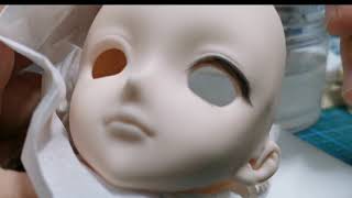 ShiNes Workshop  Dollfie dream face up process DDH16 in semiwhite skin [upl. by Lali]