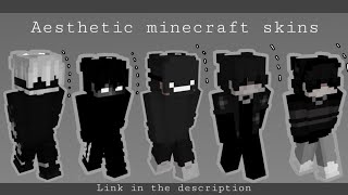 25 aesthetic minecraft skins  black  link in the description [upl. by Airdnax219]