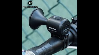 ROCKBROS Bike Bell Electronic Horn 120db Volume Electric Bell IPX4 Speaker Alarm Ring Stretch Lightw [upl. by Ettari915]