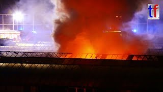 Big Greenhouse Fire  Großbrand Gewächshaus RemshaldenGeradstetten Germany 14032018 [upl. by Edge]