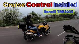 Cruise Control Installed in Benelli TRK502x  TRK Owners Review  First Ride with TRK Boys [upl. by Hogen891]