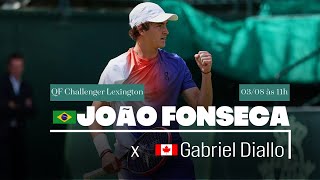 JOÃO FONSECA x Gabriel Diallo  Quartas ATP Challenger Lexington R2  Live comentários [upl. by Luiza]