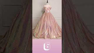 Pink Ball Gown Sequins Tulle Off The Shoulder Wedding Gown  viral shorts [upl. by Perla875]