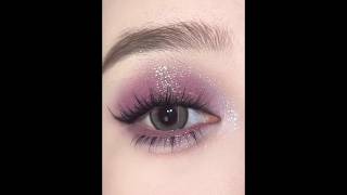 Grape Ice Americano Eye Makeup Tutorial  Easy and Stunning Purple Eye Look shortsfeed makeup [upl. by Honeyman]