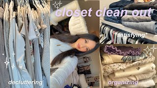 SPRING CLOSET CLEANOUT ☁️🧺 decluttering amp deep cleaning [upl. by Tichonn]