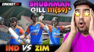 SHUBHMAN GILL 11159 INDIA Vs ZIMBABWE T20I5 Series Cricket 24 [upl. by Namolos]