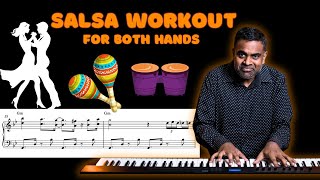 Salsa Piano Workout for BOTH Hands  LH Tresillo 💃🏽 amp RH Melody 🕺🏽 [upl. by Kusin]