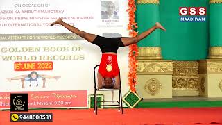 Attempt to Golden book of the world record of Yogasana  Jayanthu D  YFM  Mysore  GSS MAADHYAM [upl. by Yeorgi639]